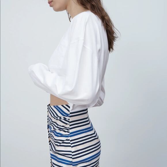 Zara CONTRAST DRESS WITH CUT-OUT DETAIL - Picture 13 of 15